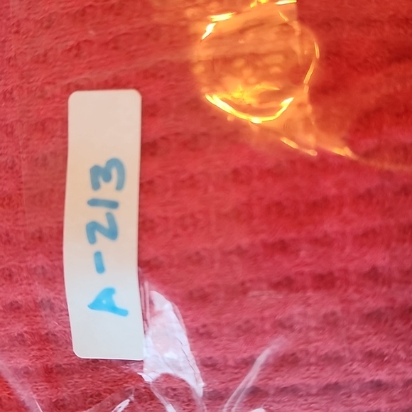 Free People Sunset Park coral v-neck tunic length waffle knit thermal top size S - Picture 16 of 16